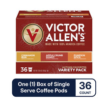 Load image into Gallery viewer, Victor Allen's Coffee Autumn Favorites Variety Pack, Medium Roast, 36 Count, Single Serve Coffee Pods for Keurig K-Cup Brewers