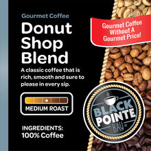Load image into Gallery viewer, Black Pointe Bay, Donut Shop Blend, Medium Roast, Single Serve Coffee Pods for Keurig K-Cup Brewers