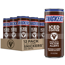Load image into Gallery viewer, Iced Latte, Snickers Flavored, Ready to Drink, 12 Pack - 8oz Cans
