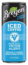 Load image into Gallery viewer, Iced Latte, Breyer's Cookies & Cream Flavored, Ready to Drink, 12 Pack - 8oz Cans