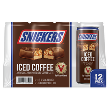 Load image into Gallery viewer, Iced Latte, Snickers Flavored, Ready to Drink, 12 Pack - 8oz Cans
