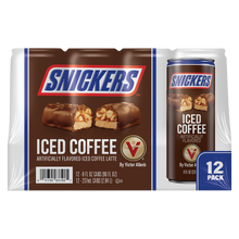 Load image into Gallery viewer, Iced Latte, Snickers Flavored, Ready to Drink, 12 Pack - 8oz Cans