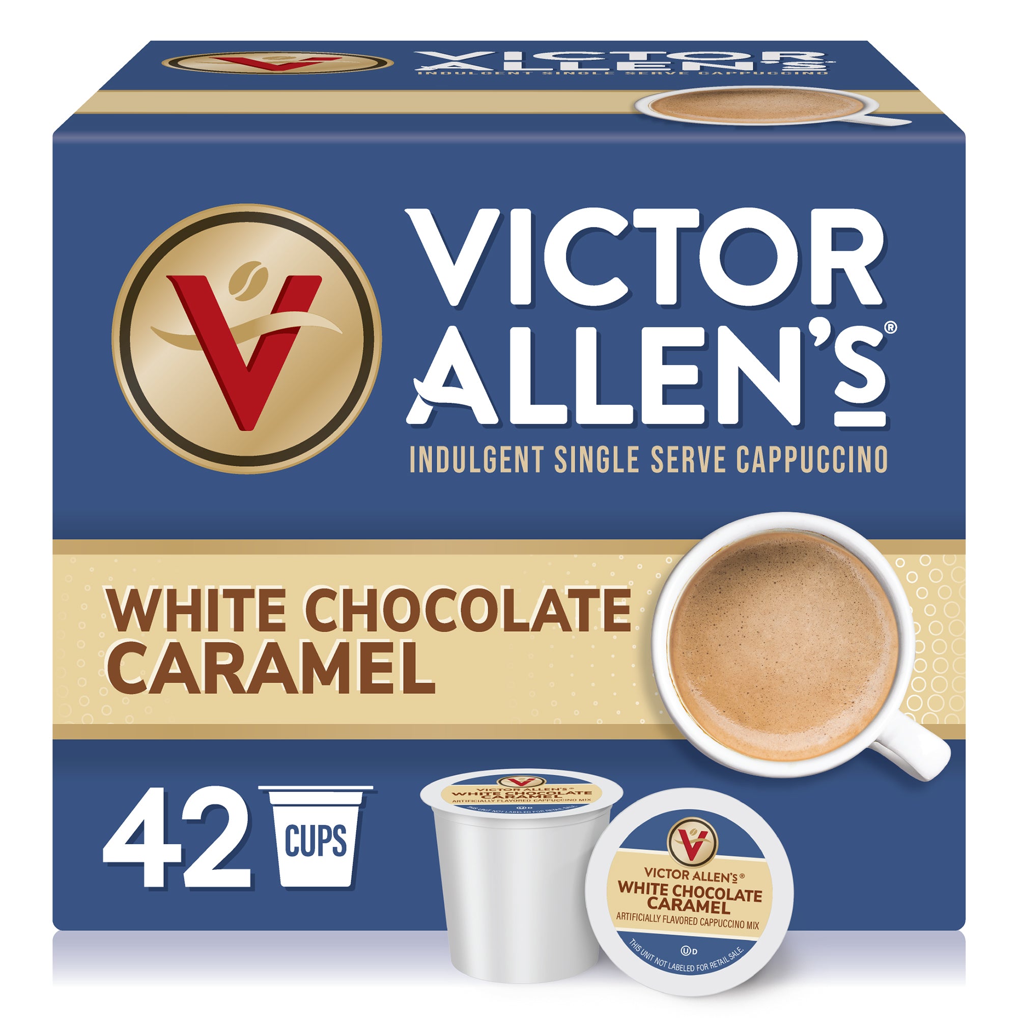 White Chocolate Caramel Flavored Cappuccino Mix, Single Serve K-Cup Po –  Victor Allen