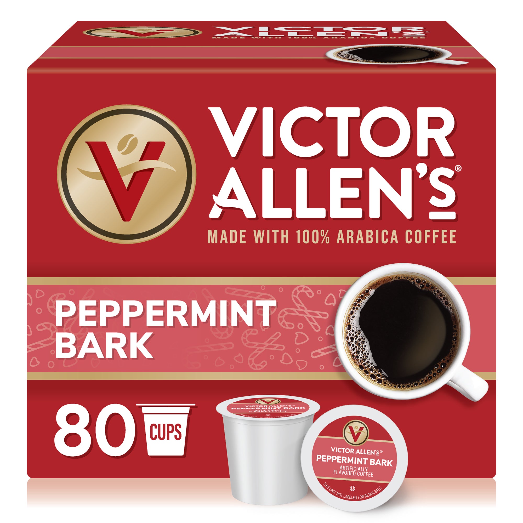 Peppermint Bark Medium Roast Single Serve Coffee Pods for Keurig