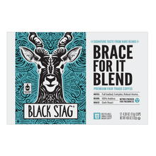 Load image into Gallery viewer, Black Stag Fair Trade Brace For It Blend, 72 Count, Single Serve Coffee Pods for Keurig K-Cup Brewers

