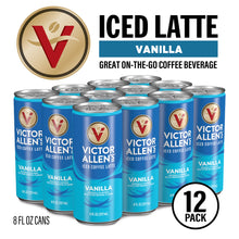 Load image into Gallery viewer, Iced Latte, Vanilla Flavored, Ready to Drink, 12 Pack - 8oz Cans