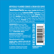 Load image into Gallery viewer, Iced Latte, Breyer's Cookies & Cream Flavored, Ready to Drink, 12 Pack - 8oz Cans