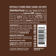 Load image into Gallery viewer, Iced Latte, Magnum Double Chocolate Caramel Iced Coffee Flavored, Ready to Drink, 12 Pack - 13.7oz Bottles