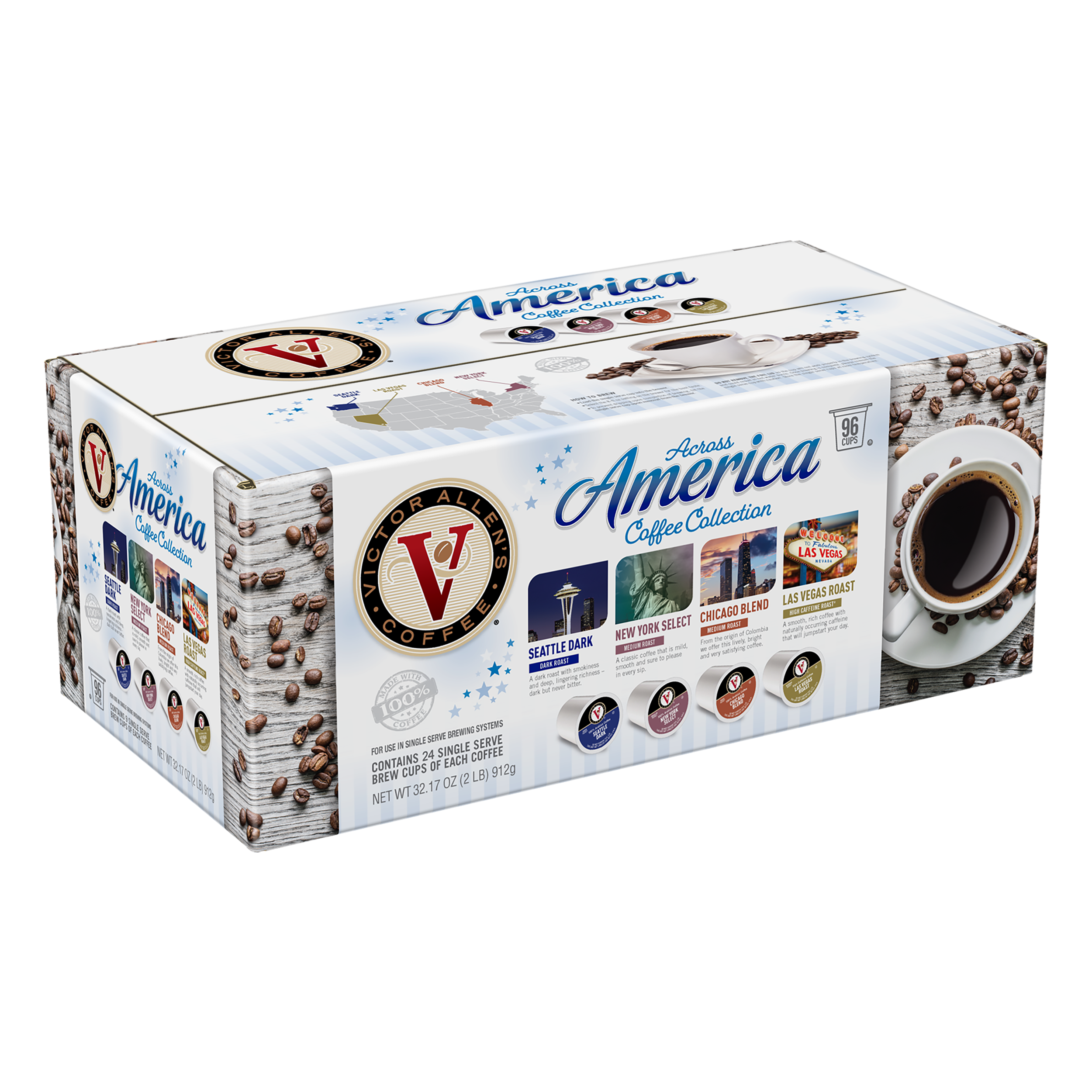 Across America Variety Pack, 96 Count, Single Serve Coffee Pods Across America Variety Pack, 96 Count, Single Serve Coffee Pods