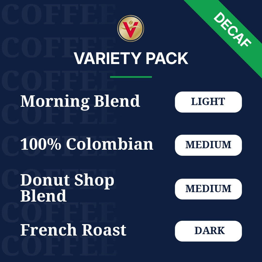 Decaf Coffee Favorites Variety Pack, 54 Count, Single Serve Coffee Pod –  Victor Allen