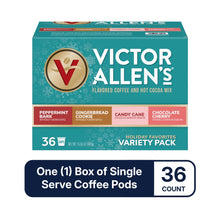 Load image into Gallery viewer, Victor Allen&#39;s Coffee Holiday Favorites Coffee &amp; Hot Cocoa Mix Variety Pack, 36 Count, Single Serve K-Cup &amp; Coffee Pods for Keurig K-Cup Brewers
