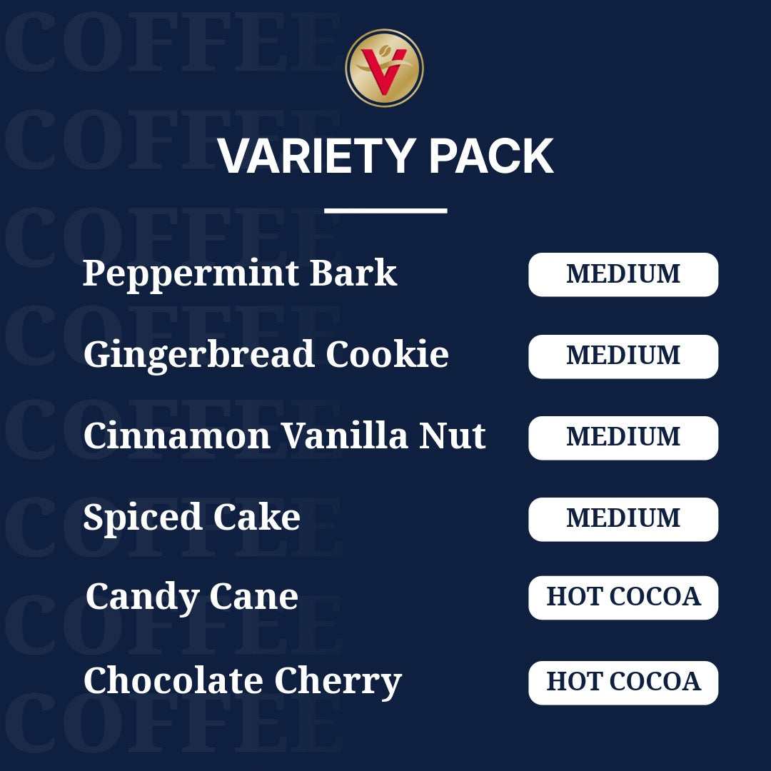 Holiday Favorites Coffee & Hot Cocoa Mix Variety Pack, 96 Count