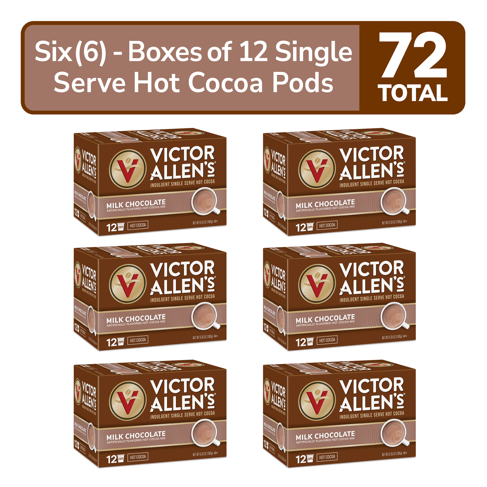 Victor Allen's Coffee Milk Chocolate Flavored Hot Cocoa Mix, 42
