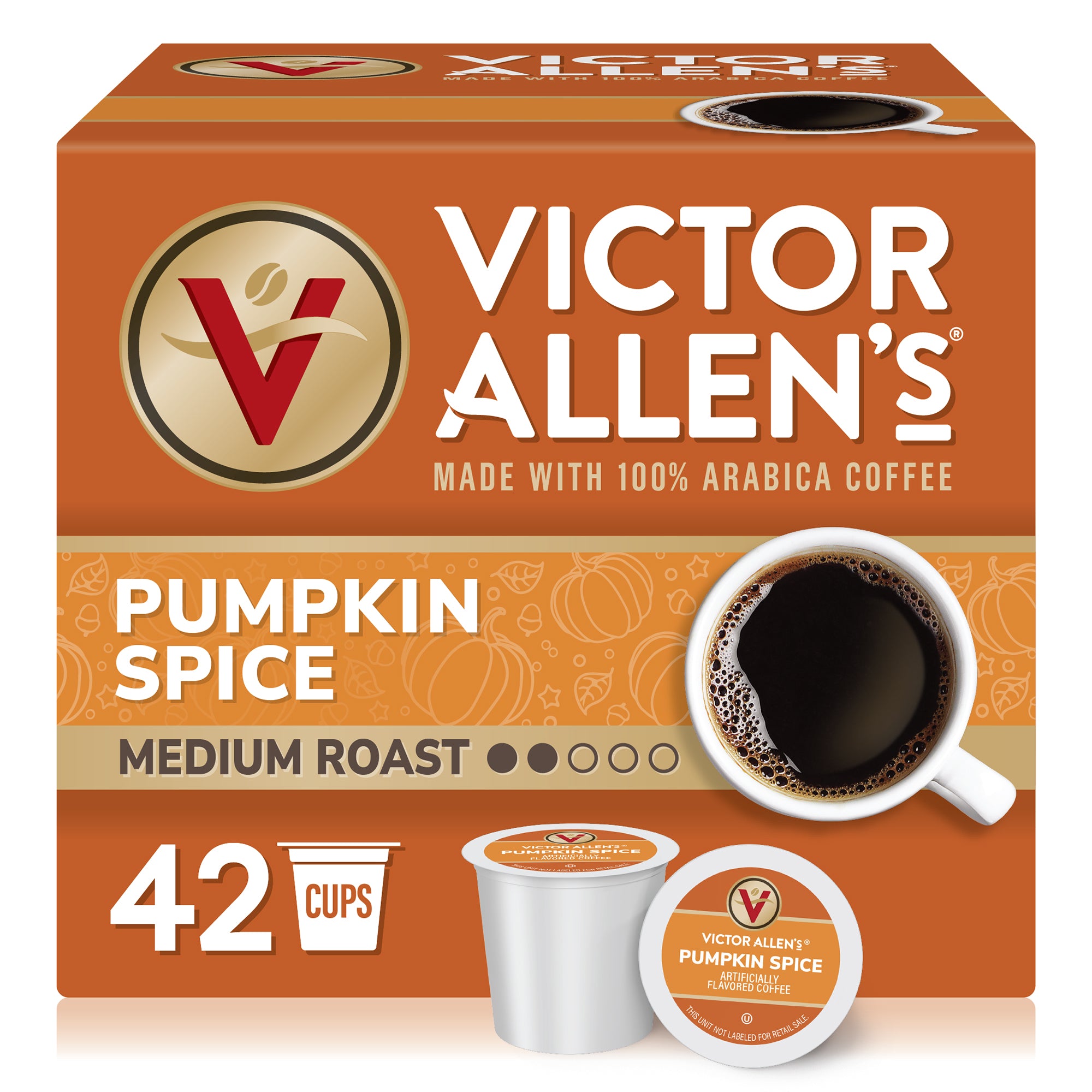 Pumpkin Spice, Medium Roast, Single Serve Coffee Pods for Keurig K