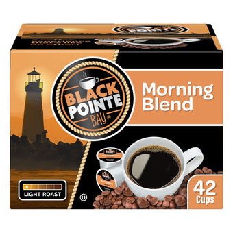 Black Pointe Bay, Morning Blend, Light Roast, Single Serve Coffee Pods for Keurig K-Cup Brewers