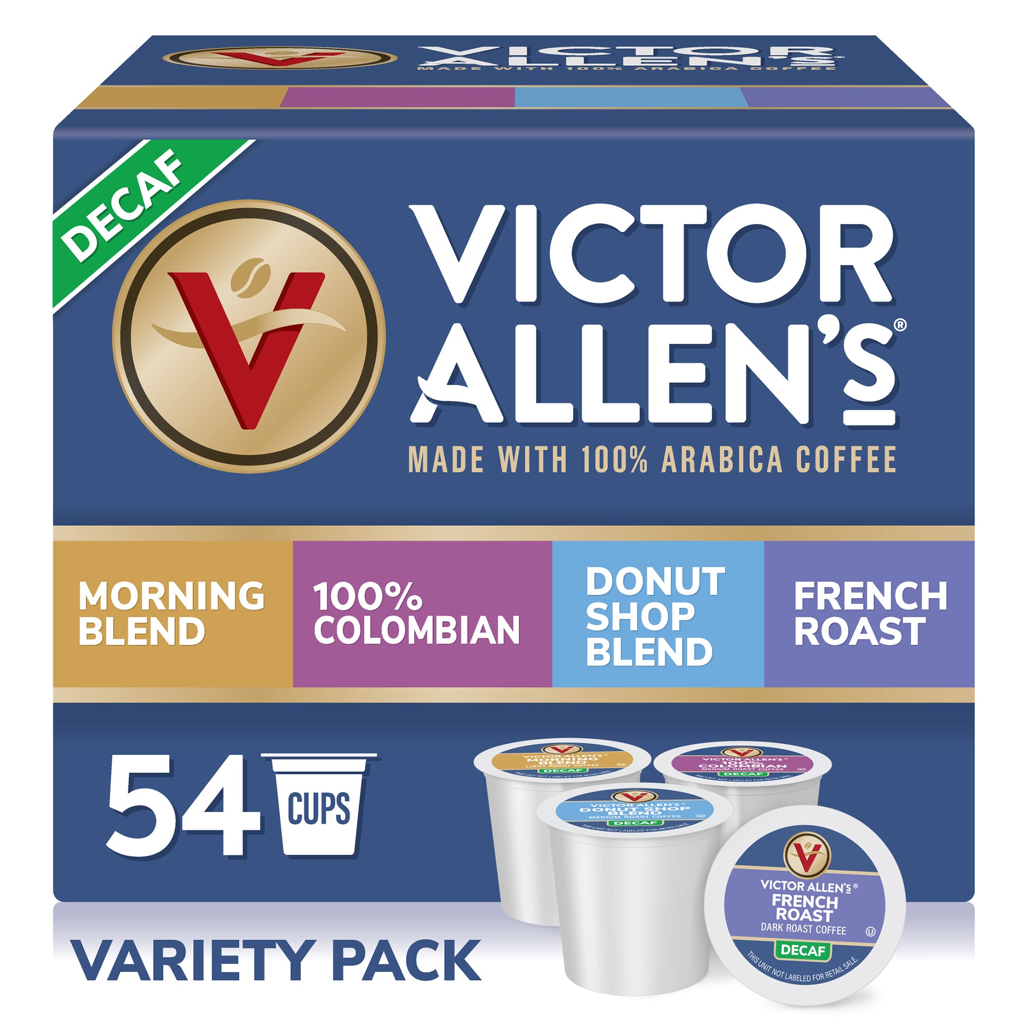 Decaf Coffee Favorites Variety Pack, 54 Count, Single Serve Coffee