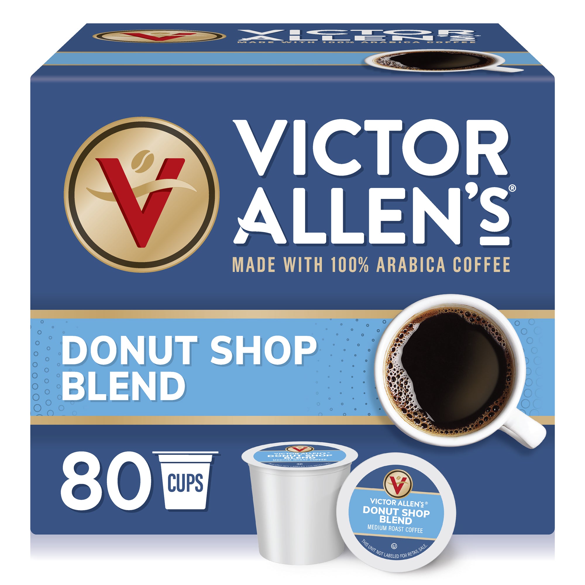 Donut Shop Blend, Medium Roast, Single Serve Coffee Pods for Keurig K-Cup Brewers