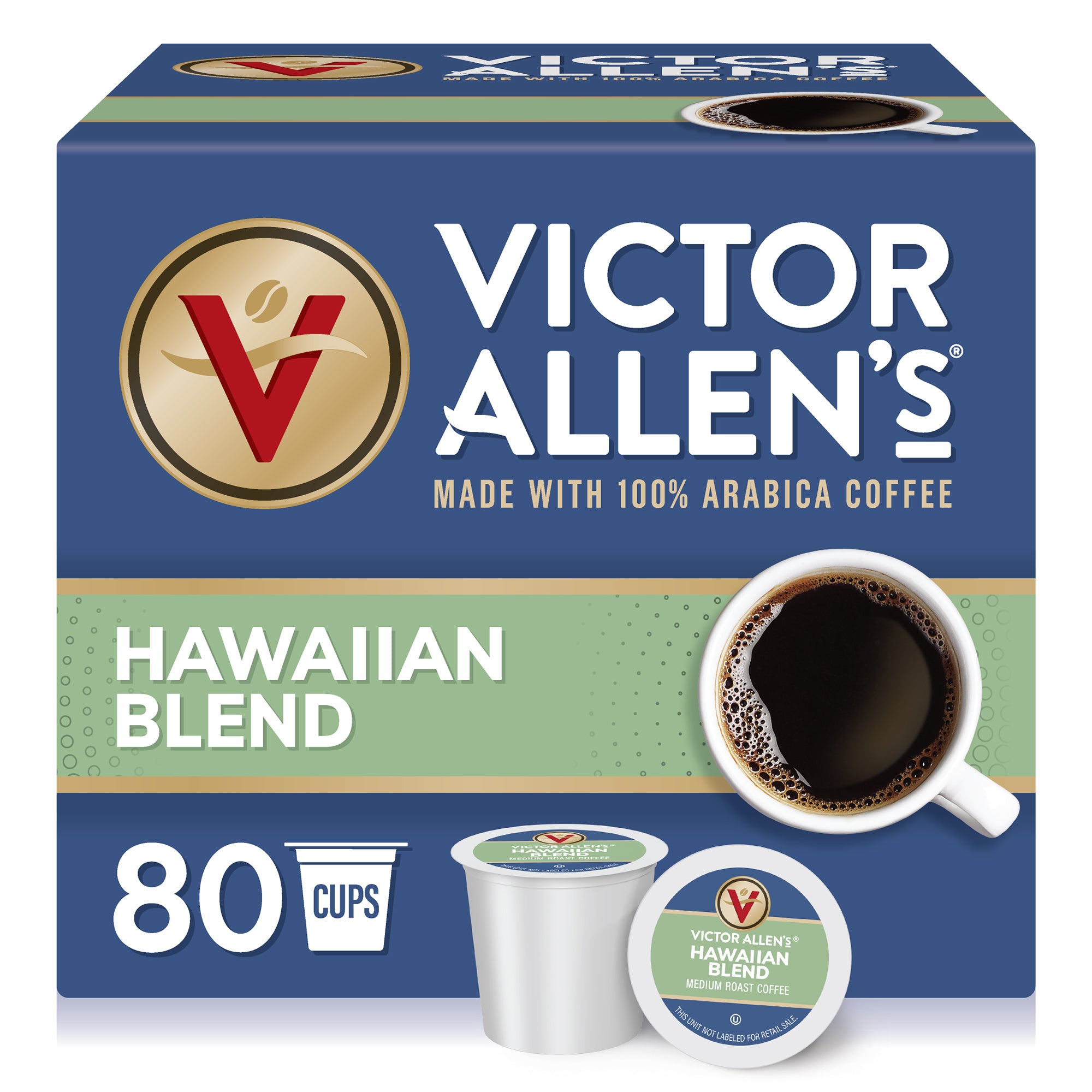 Hawaiian Blend, Medium Roast, Single Serve Coffee Pods for Keurig