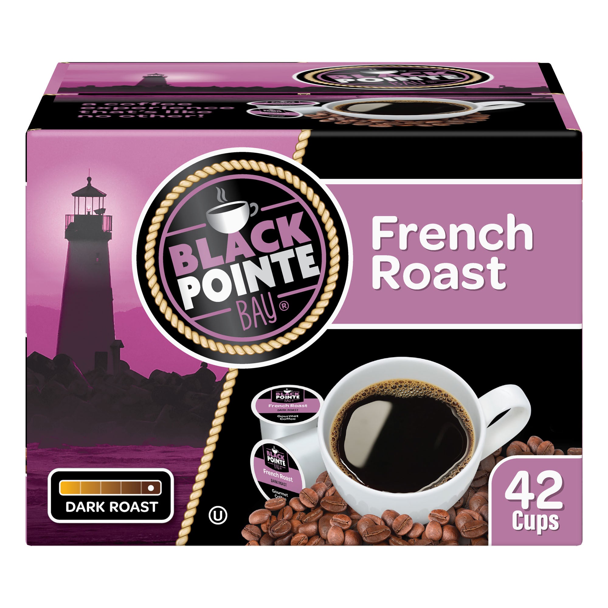 Black Pointe Bay, French Roast, Dark Roast, Single Serve Coffee