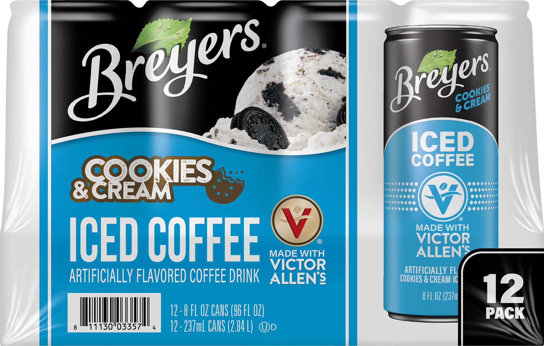 Victor Allen's Coffee Breyer's Cookies & Cream Iced Coffee Ready To 