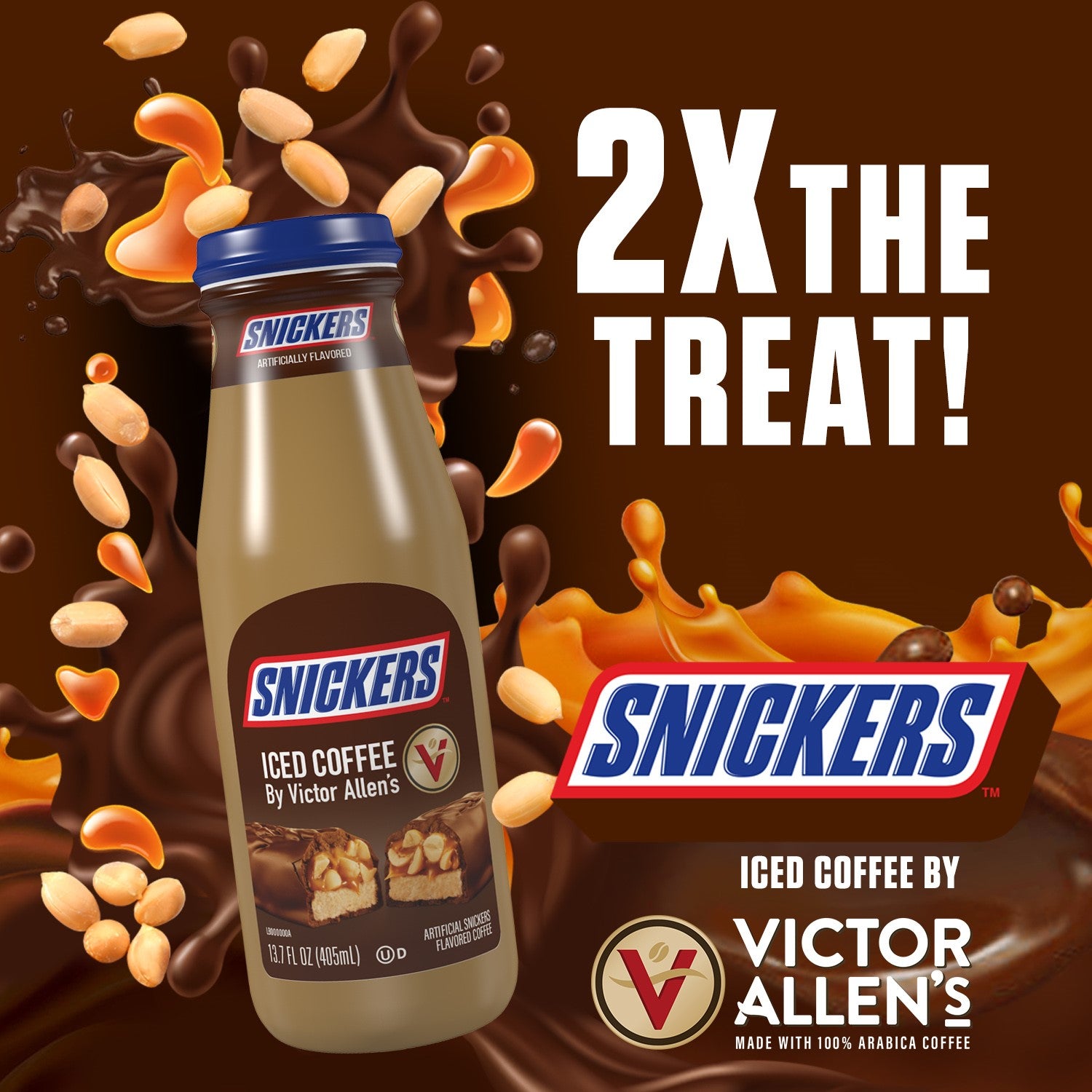 Victor Allen's Coffee Snickers Iced Coffee Latte Ready to Drink
