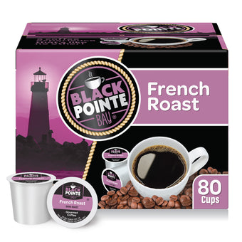 Black Pointe Bay, French Roast, Dark Roast, Single Serve Coffee Pods for Keurig K-Cup Brewers