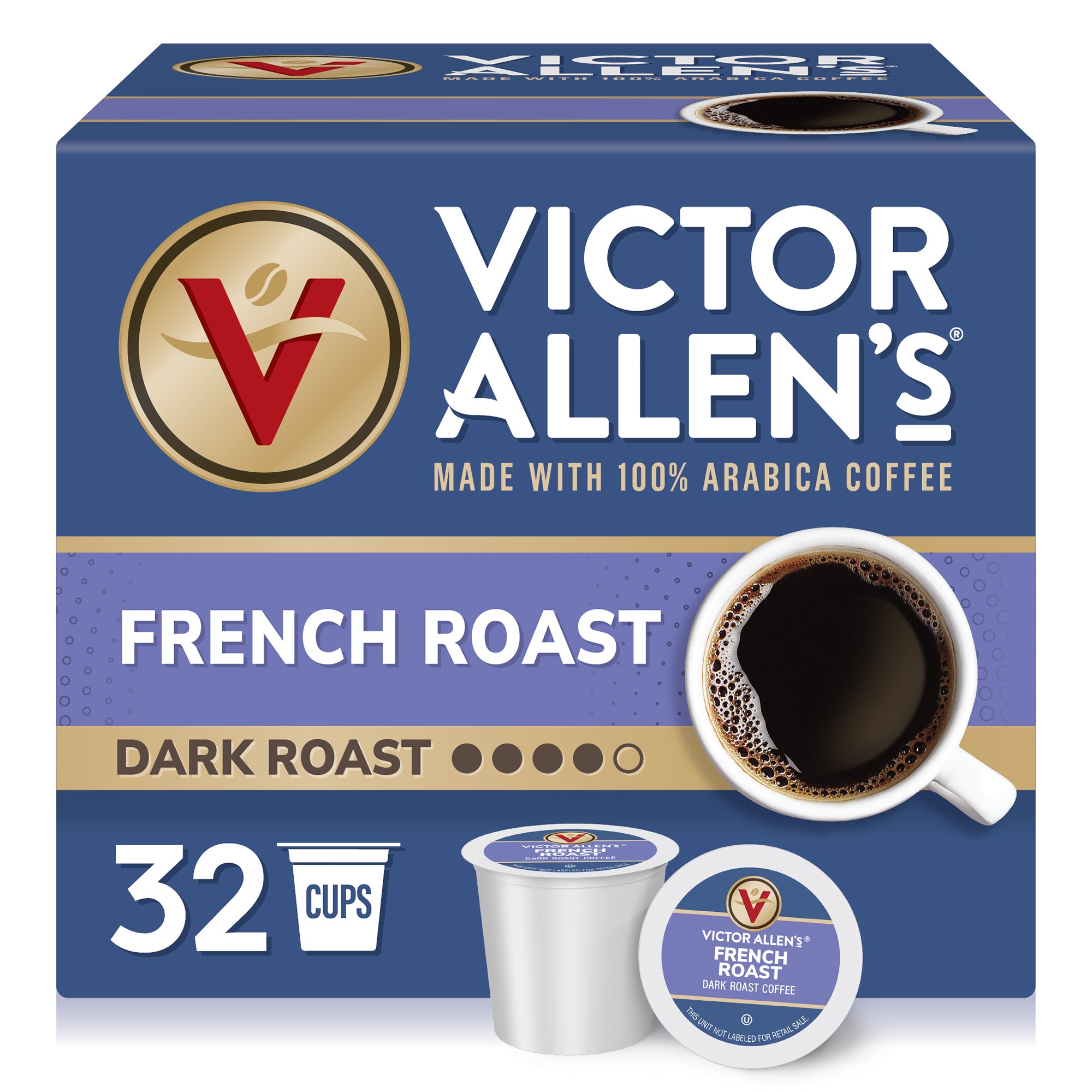 French Roast, Dark Roast, Single Serve Coffee Pods for Keurig K-Cup Brewers