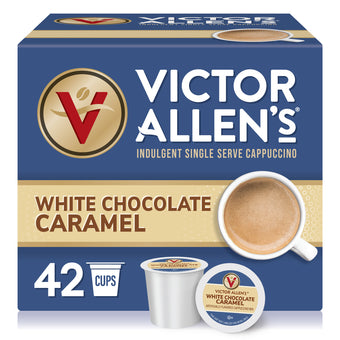 White Chocolate Caramel Flavored Cappuccino Mix, Single Serve K-Cup Pods for Keurig K-Cup Brewers