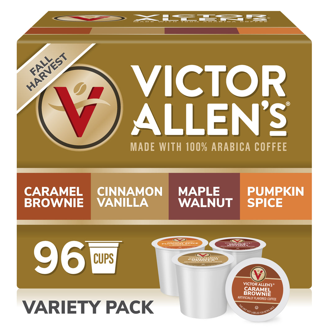 Victor Allen's Coffee Fall Harvest Variety Pack, Medium Roast, 96
