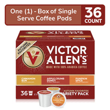 Load image into Gallery viewer, Victor Allen&#39;s Coffee Autumn Favorites Variety Pack, Medium Roast, 36 Count, Single Serve Coffee Pods for Keurig K-Cup Brewers
