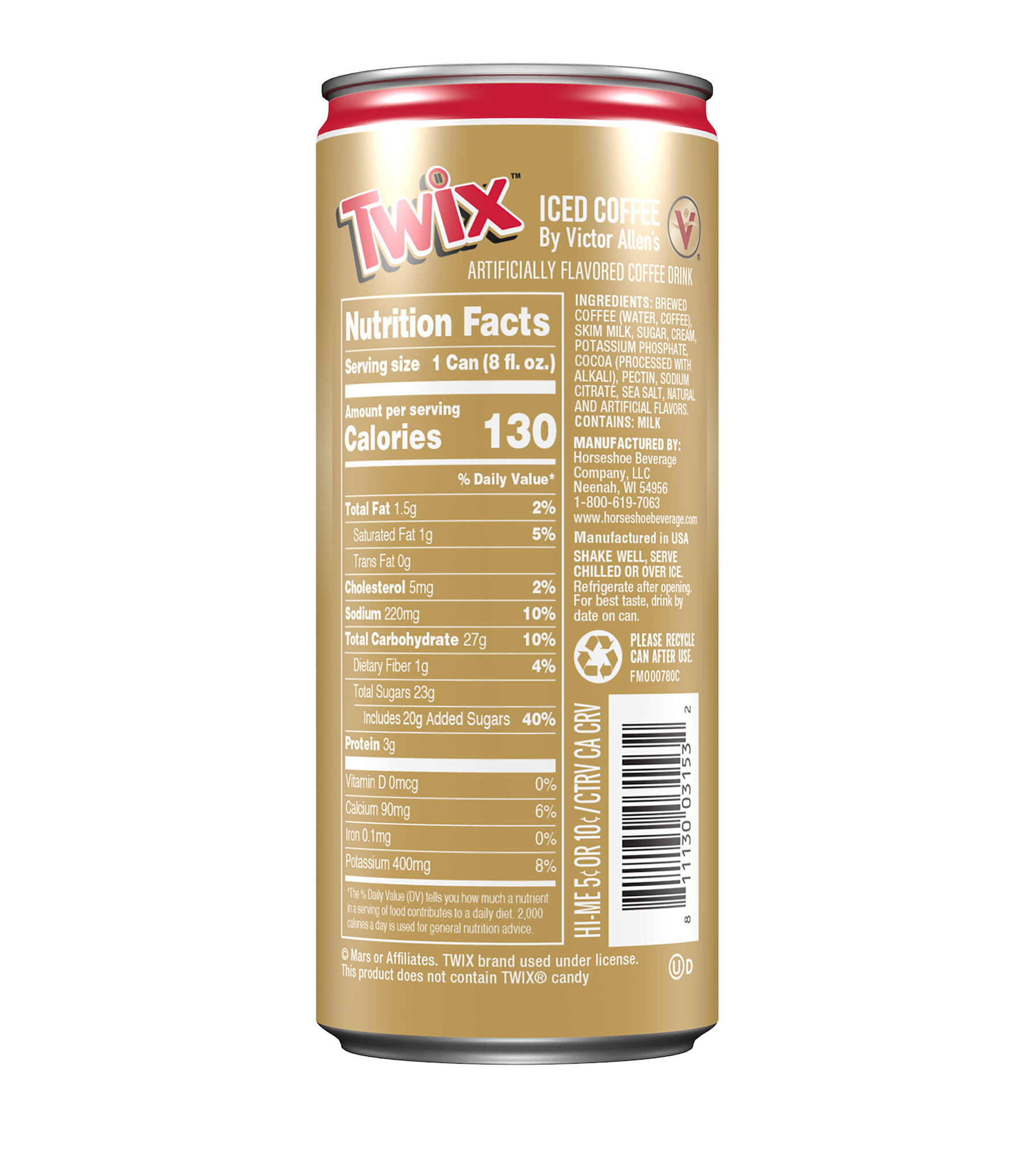 Victor Allen's Coffee Twix Iced Coffee Latte Ready to Drink, 12