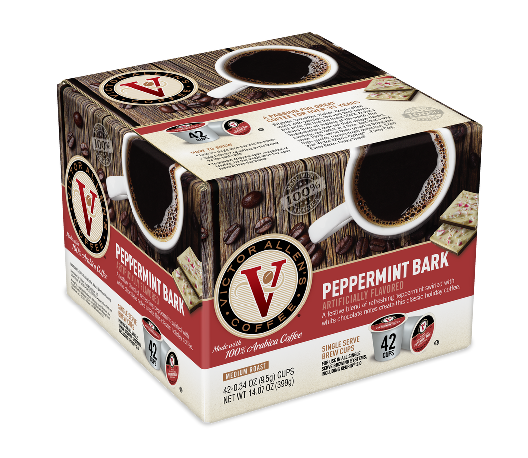 Peppermint Bark, Medium Roast, Single Serve Coffee Pods for Keurig K-Cup Brewers