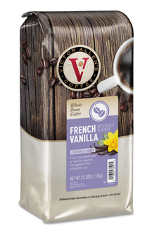 French Vanilla, Medium Roast, Whole Bean Coffee, 2.5lb Bag