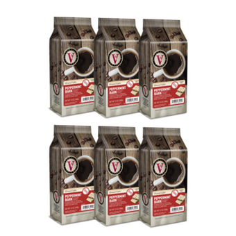 Peppermint Bark Ground Coffee, Medium Roast, 6 Pack - 12oz Bags
